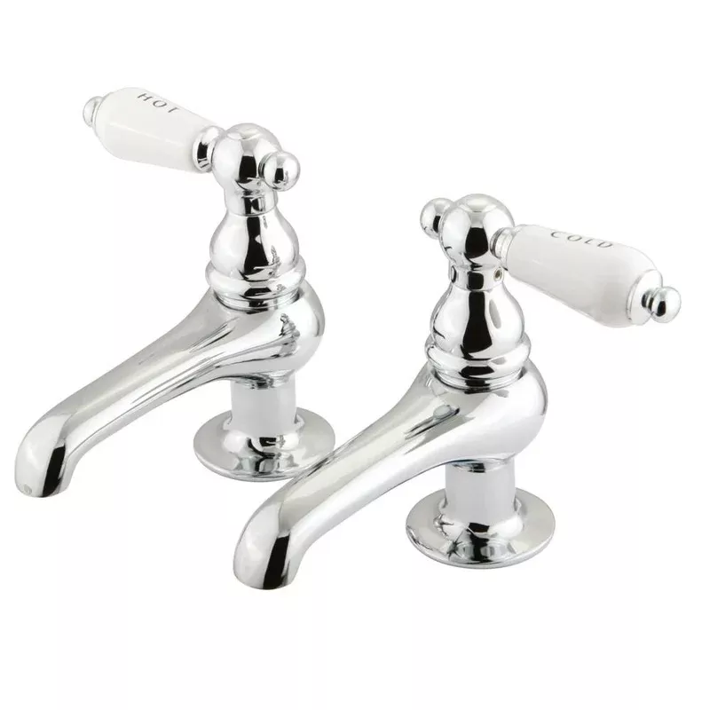 Kingston Brass Chrome Basin Sink Vintage Style Bathroom Faucet KS3201PL